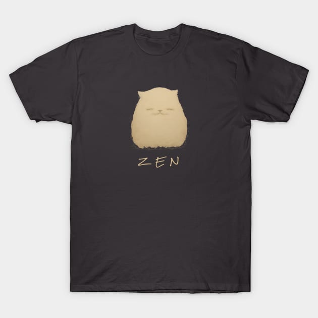 Zen cat, pencil sketch T-Shirt by NATLEX